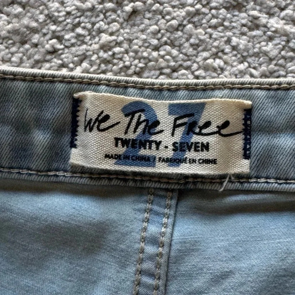 Free People We The Free jeans High Rise Youthquake super Flare Light Wash 27 - Picture 3 of 13